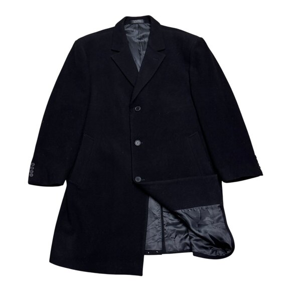 CALVIN KLEIN WOOL & CASHMERE Blend Designer Casual Winter Pea Coat Mens 44S - Picture 1 of 7